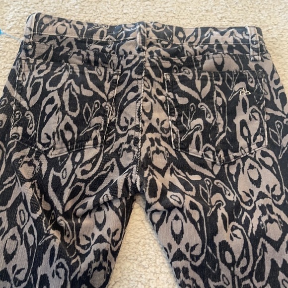 Rag & Bone Corduroy Pattern Jeans Ikat Ink Size 24 - Picture 8 of 10